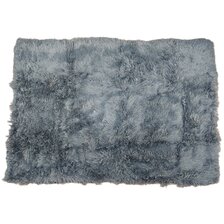 Podložka s vysokým vlasom protišmyková tmavosivá 100 x 70 cm